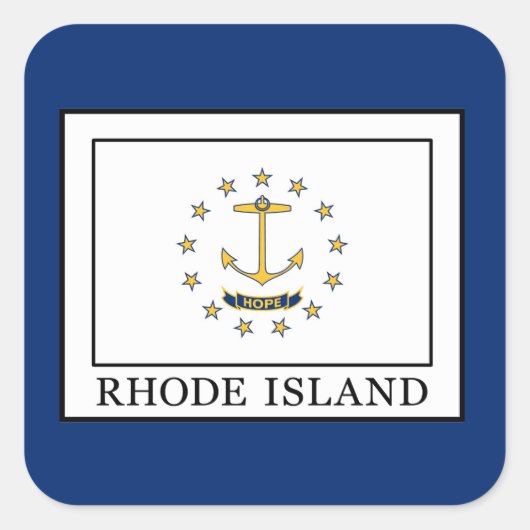 Sticker Carré L'île Rhode (Devant)