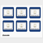 Sticker Carré L'île Rhode (Feuille)