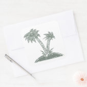 Sticker Carré L'île tropicale (Enveloppe)
