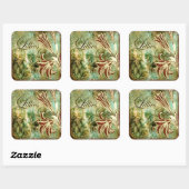 Sticker Carré Lillies (Feuille)