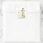 Sticker Carré Lily Cross Écriture Il Est Ressuscité (Sac)