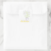 Sticker Carré Lily de Pâques (Sac)