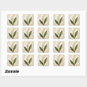 Sticker Carré Lily of the Valley Watercolor (Feuille)
