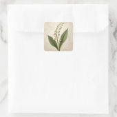 Sticker Carré Lily of the Valley Watercolor (Sac)