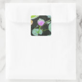Sticker Carré Lily Pad Bright Rose Eau Lily Fleur Fleur (Sac)