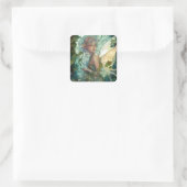 Sticker Carré L'Imaginaire Fairy Green Woodland (Sac)