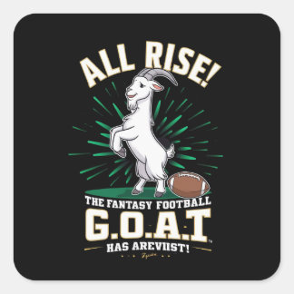 STICKER CARRÉ L'IMAGINAIRE FOOTBALL G.O.A.T. EST ARRIVÉ