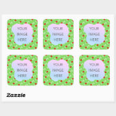 Sticker Carré Lime Green LOVE (Feuille)