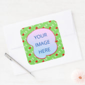 Sticker Carré Lime Green LOVE (Enveloppe)