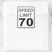 Sticker Carré Limite de vitesse (Sac)