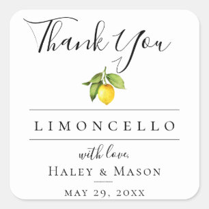 Sticker Carré Limoncello Favoriser le Merci