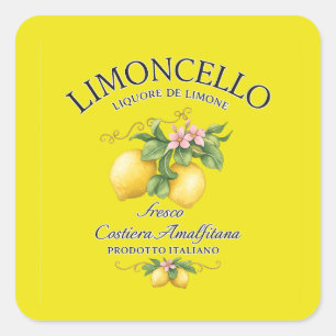 Sticker Carré Limoncello Italie Côte Amalfitaine