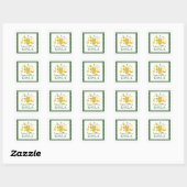 Sticker Carré Limoncello Lemonade Lemon CUSTOM Anniversaire (Feuille)