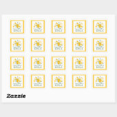 Sticker Carré Limoncello Lemonade Lemon CUSTOM Anniversaire (Feuille)