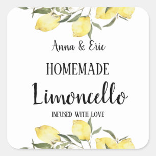 Sticker Carré Limoncello Maison Élégant Mariage Moderne