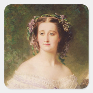 Sticker Carré L'impératrice Eugénie et ses dames en attente