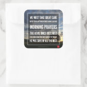 Sticker Carré L'importance des prières du matin (Sac)