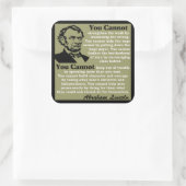 Sticker Carré Lincoln : Aidez-Vous ! (Sac)