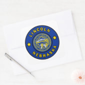 Sticker Carré Lincoln Nebraska (Enveloppe)