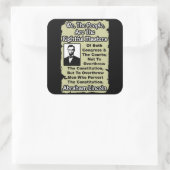 Sticker Carré Lincoln : Nous Le Peuple ! (Sac)