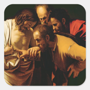 Sticker Carré L'incrédulité de St. Thomas, 1602-03