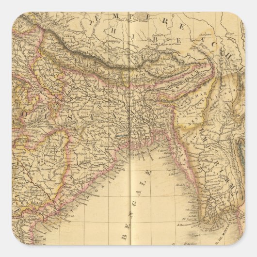 Sticker Carré L'Inde 5 (Devant)