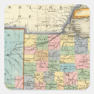 Sticker Carré L'Indiana, Ohio