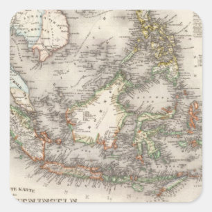 Sticker Carré L'Indonésie, Malaisie