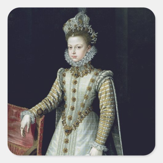 Sticker Carré L'infante Isabel Clara Eugenie 1579 (Devant)