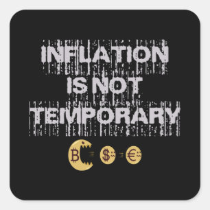 Sticker Carré L'inflation n'est pas transitoire