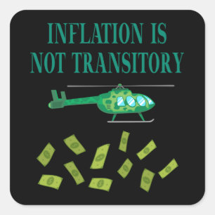Sticker Carré L'inflation n'est pas transitoire