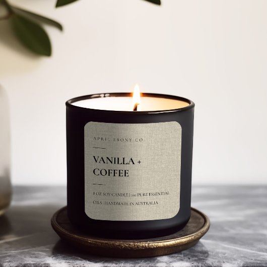 STICKER CARRÉ LINGE DE BEIGE RUSTIQUE MODERNE ET ÉLÉGANT SIMPLE