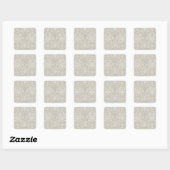 Sticker Carré Linge de dentelle mariage blanc classique jolie (Feuille)