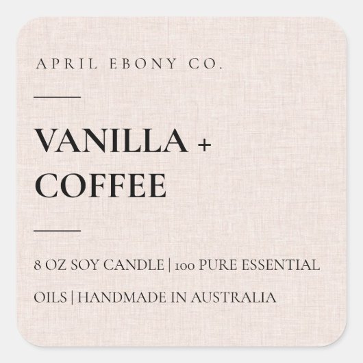 STICKER CARRÉ LINGE ROSE MODERNE MODERNE ET ÉLÉGANT SIMPLE (Devant)