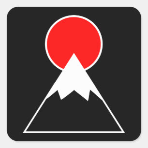 Sticker Carré L'inspiration du mont Fuji