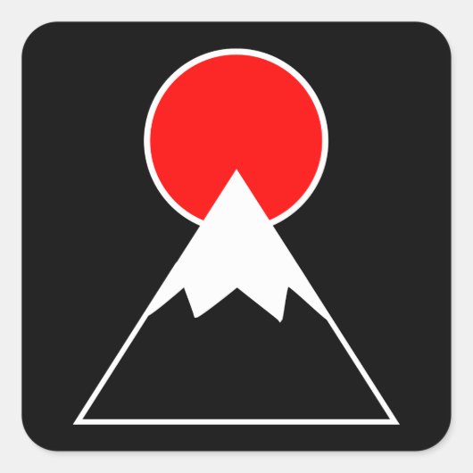 Sticker Carré L'inspiration du mont Fuji (Devant)