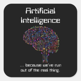 Sticker Carré L'intelligence artificielle contre la réalité