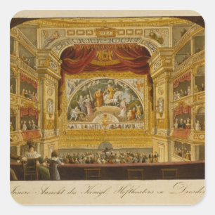 Sticker Carré L'intérieur du théâtre royal à Dresde