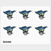 Sticker Carré Linux Python (Feuille)
