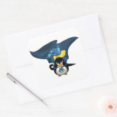 Sticker Carré Linux Python (Enveloppe)