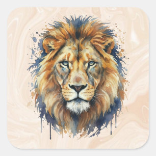 Sticker Carré Lion