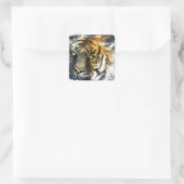 Sticker Carré lion abstrait (Sac)