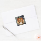 Sticker Carré Lion classique (Enveloppe)