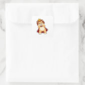 Sticker Carré Lion comme roi avec Couronne.PNG (Sac)