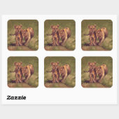 Sticker Carré Lion Cubs (Feuille)