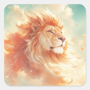 Sticker Carré Lion d'Or des Cieux Radieux