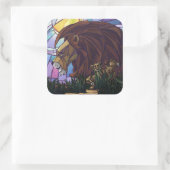 Sticker Carré Lion et petits (Sac)