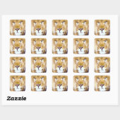 Sticker Carré Lion Eyes (Feuille)