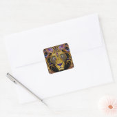Sticker Carré Lion Gold Filigree (Enveloppe)