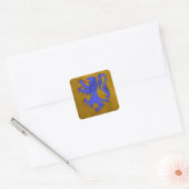 Sticker Carré Lion Rampant Azure (Enveloppe)